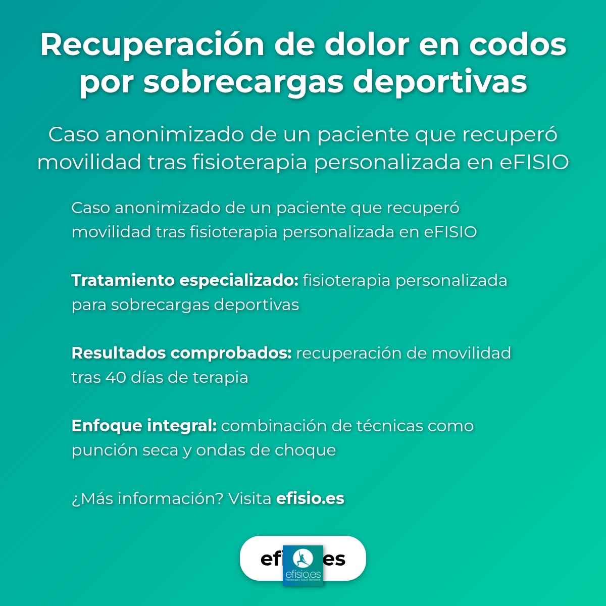 Imagen resumen sobre Caso Éxito: Dolor en Codos y Sobrecargas Deportivas