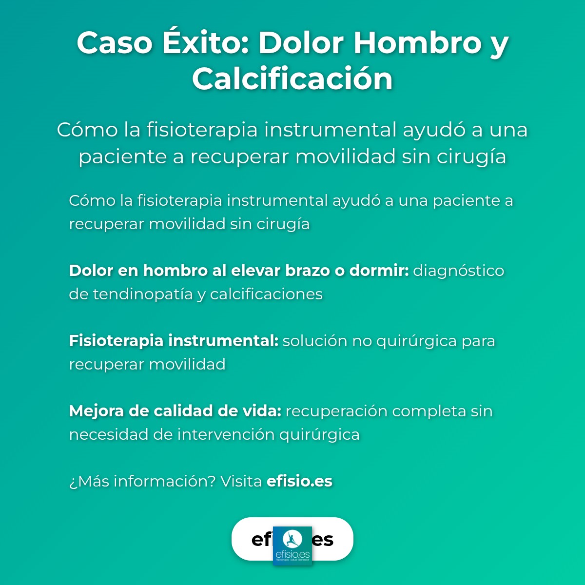 Imagen resumen sobre Caso Éxito: Dolor Hombro y Calcificación