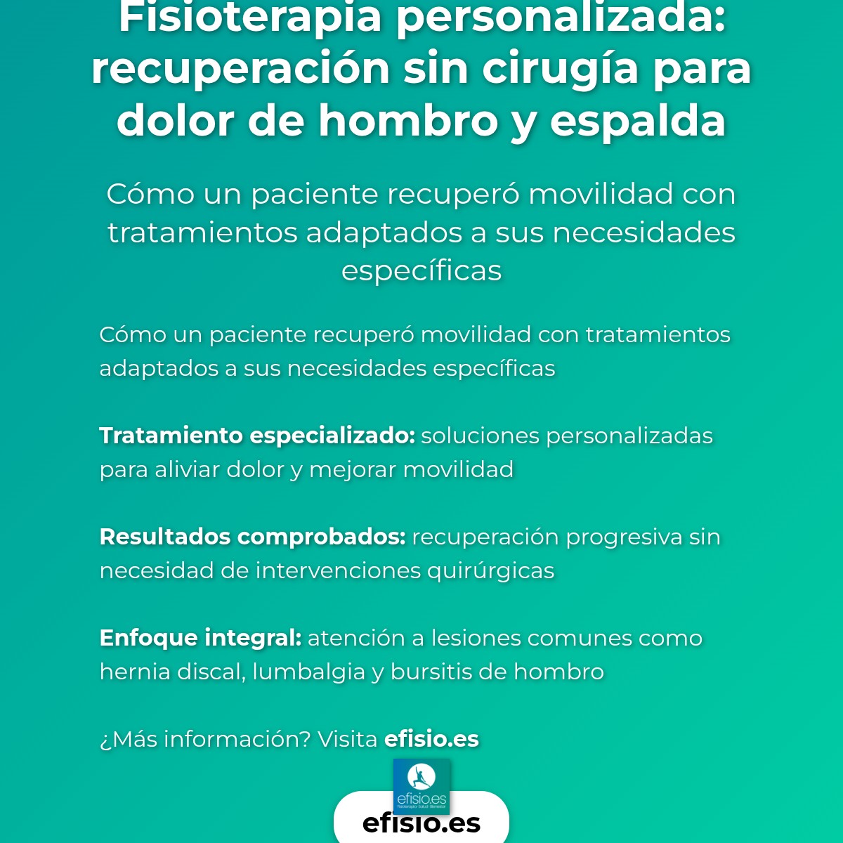 Imagen resumen sobre Caso Éxito: Dolor Hombro y Espalda Superado