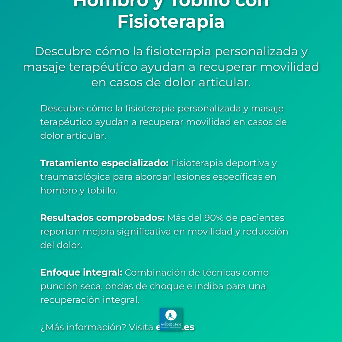 Imagen resumen sobre Caso Éxito: Dolor Hombro y Tobillo con Fisioterapia