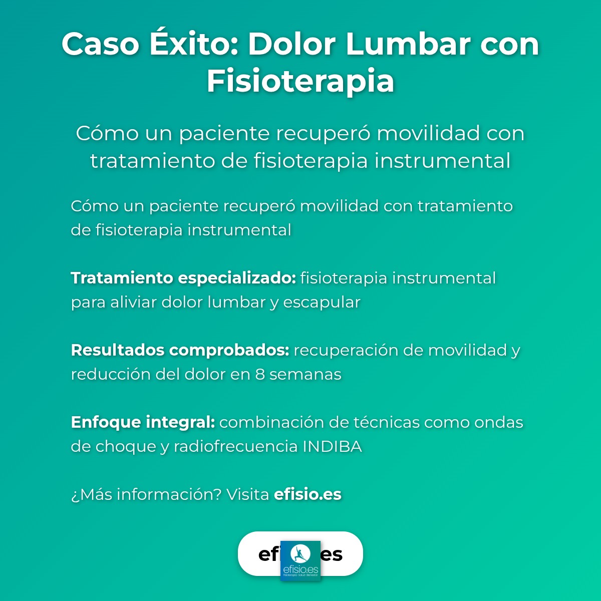 Imagen resumen sobre Caso Éxito: Dolor Lumbar con Fisioterapia