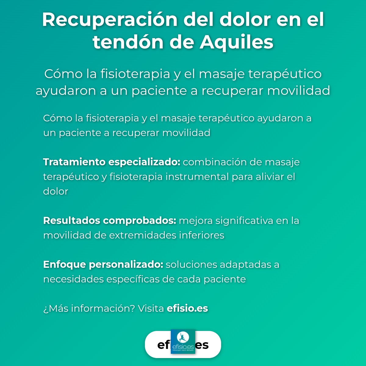 Imagen resumen sobre Caso Éxito: Dolor Tendón Aquiles Fisioterapia