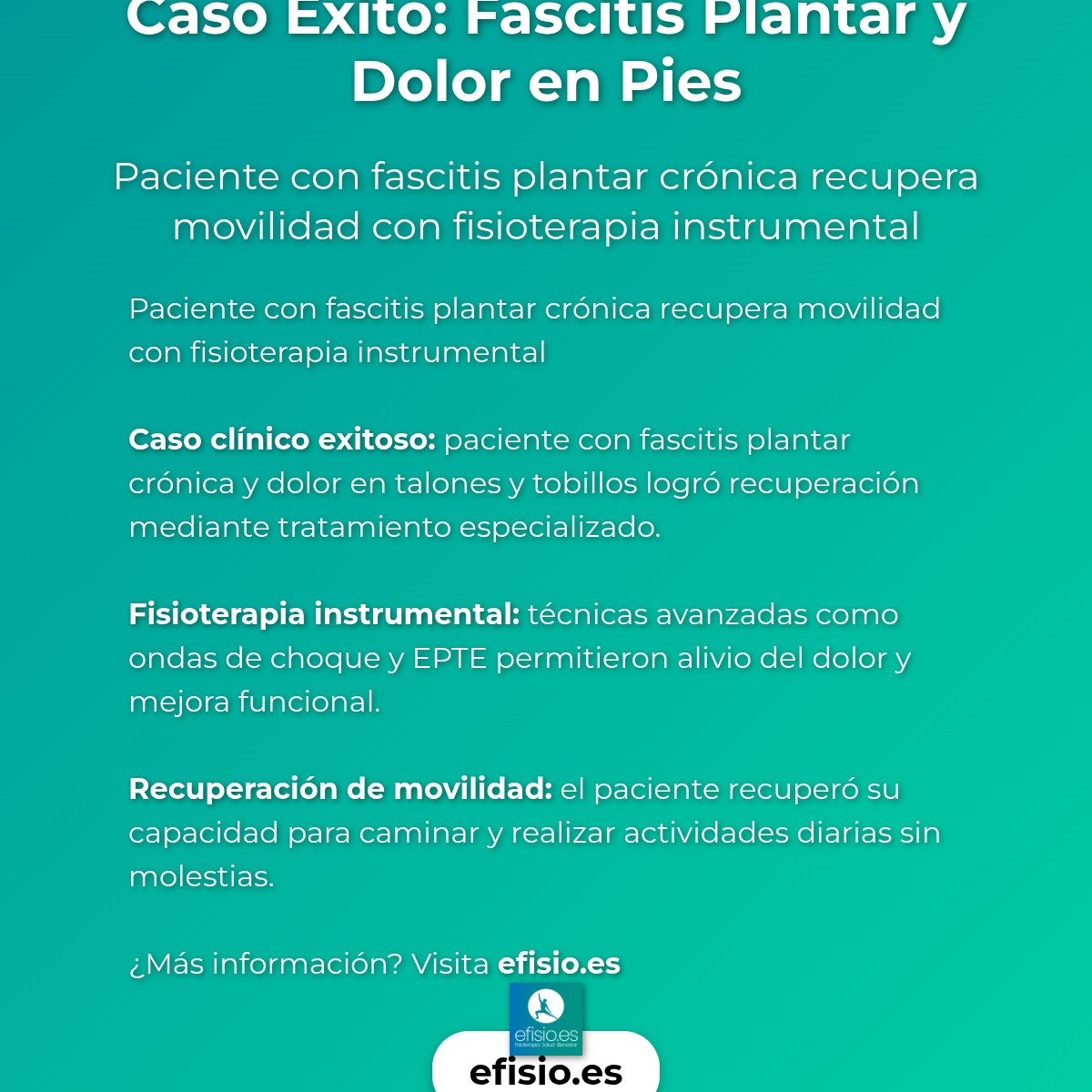 Imagen resumen sobre Caso Éxito: Fascitis Plantar y Dolor en Pies