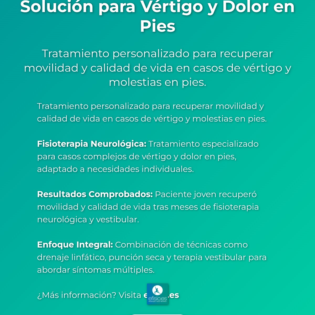 Imagen resumen sobre Caso Éxito: Fisioterapia para Vértigo y Dolor en Pies