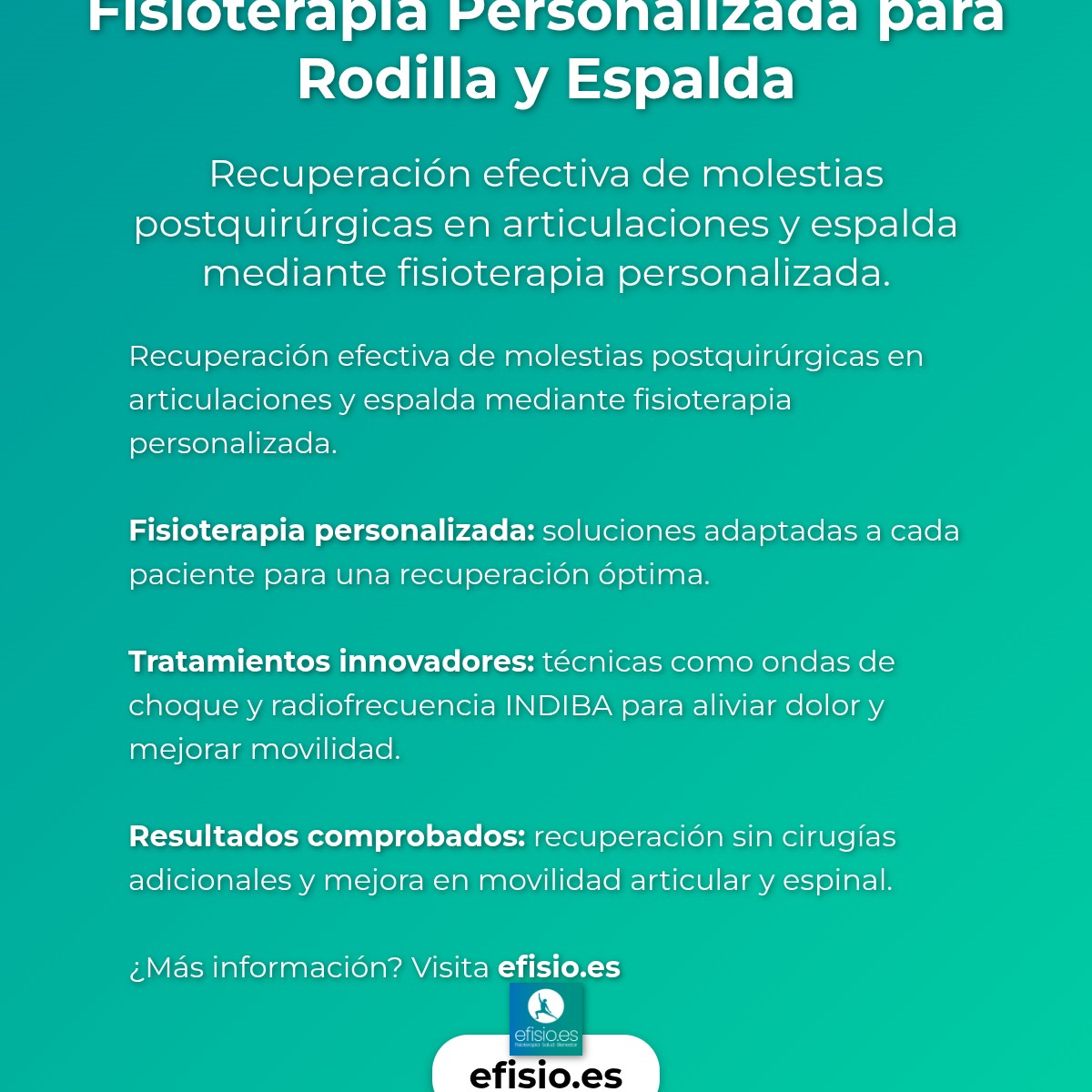 Imagen resumen sobre Caso Éxito: Fisioterapia Rodilla y Espalda