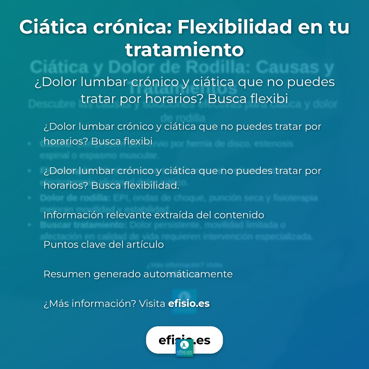 Ciática crónica: Flexibilidad en tu tratamiento