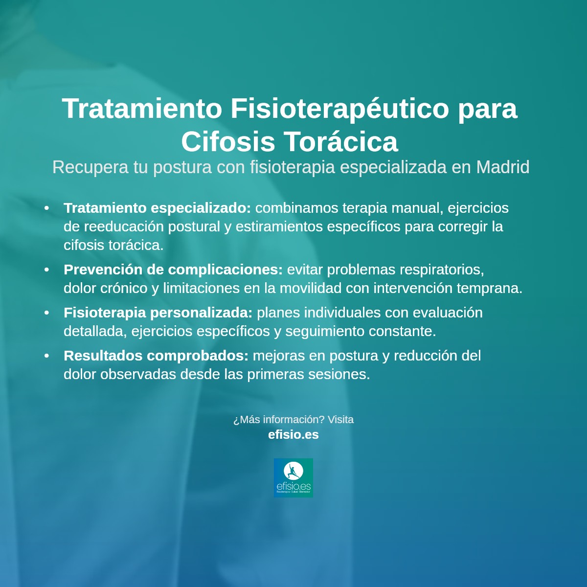 Imagen resumen sobre Cifosis Torácica (Postura Encorvada)