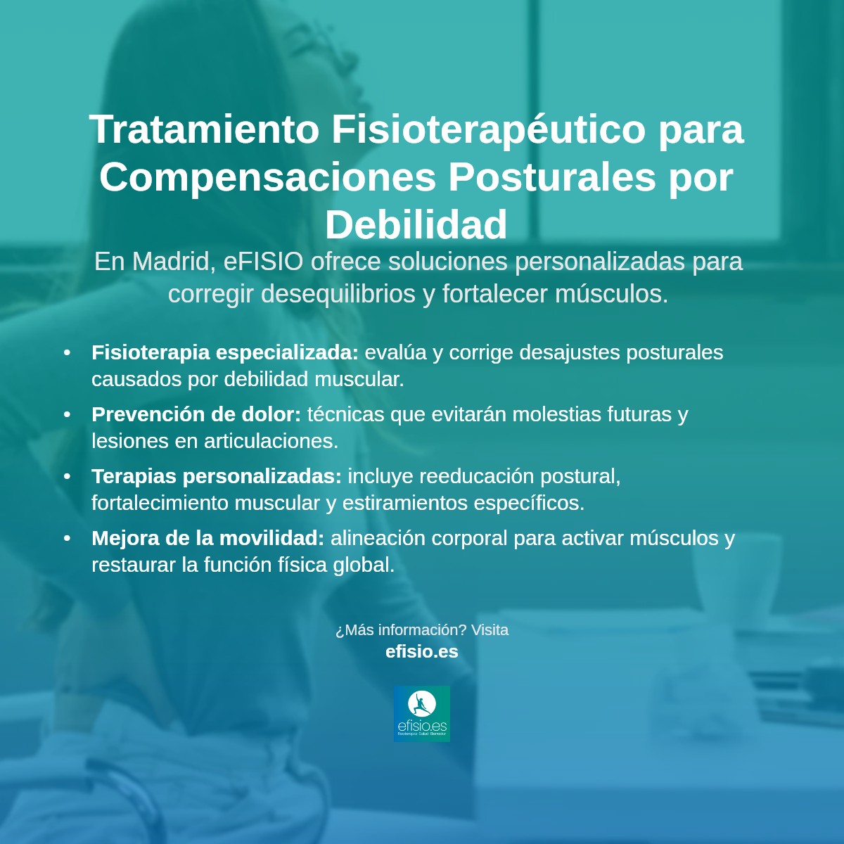 Imagen resumen sobre Compensaciones posturales debido a debilidad