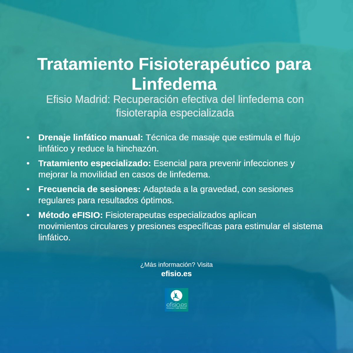 Imagen resumen sobre Complicaciones linfáticas (linfedema)