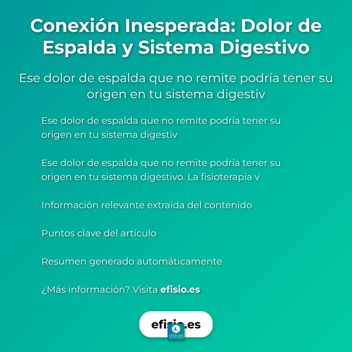 Conexión Inesperada: Dolor de Espalda y Sistema Digestivo