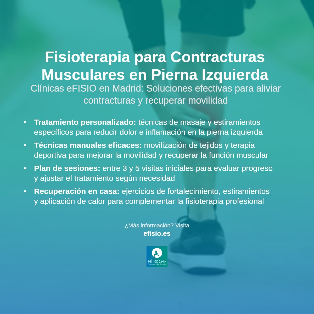 Imagen resumen sobre Contractura muscular en la pierna izquierda