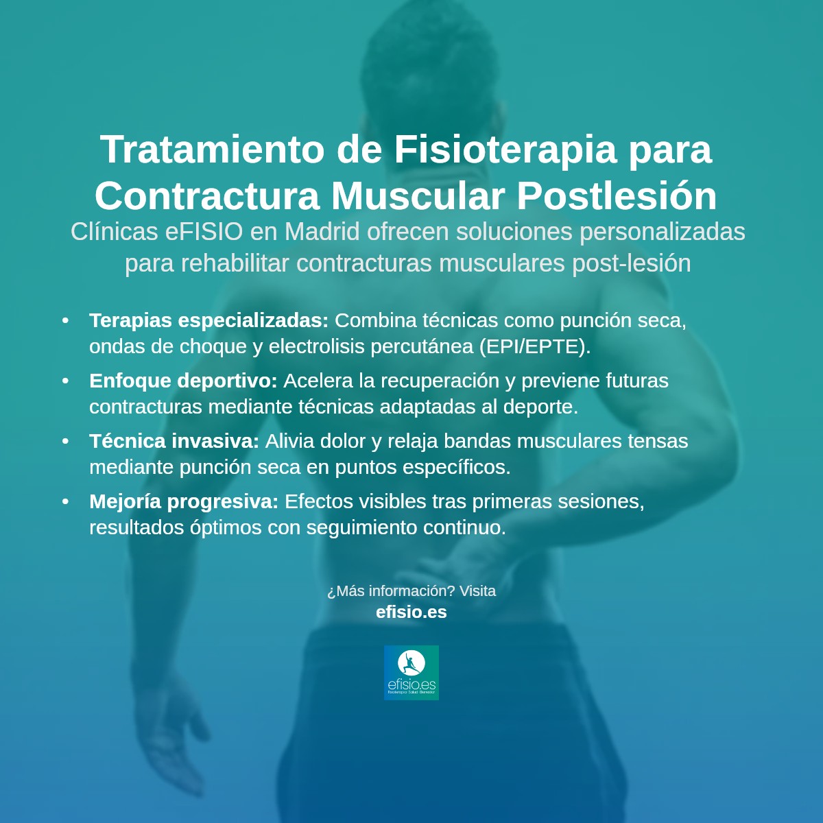 Imagen resumen sobre Contractura muscular post-lesión