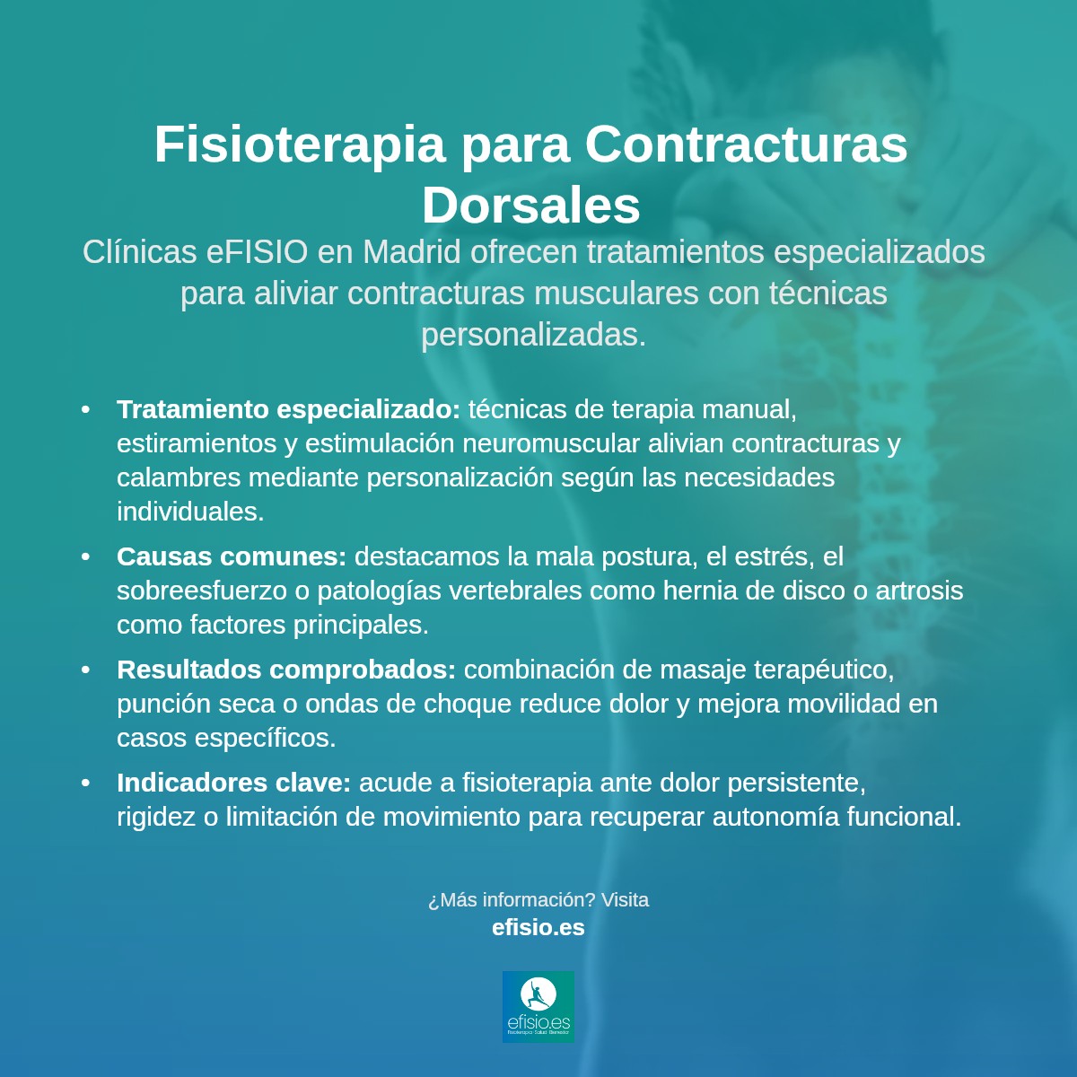 Imagen resumen sobre Contracturas Musculares Dorsales