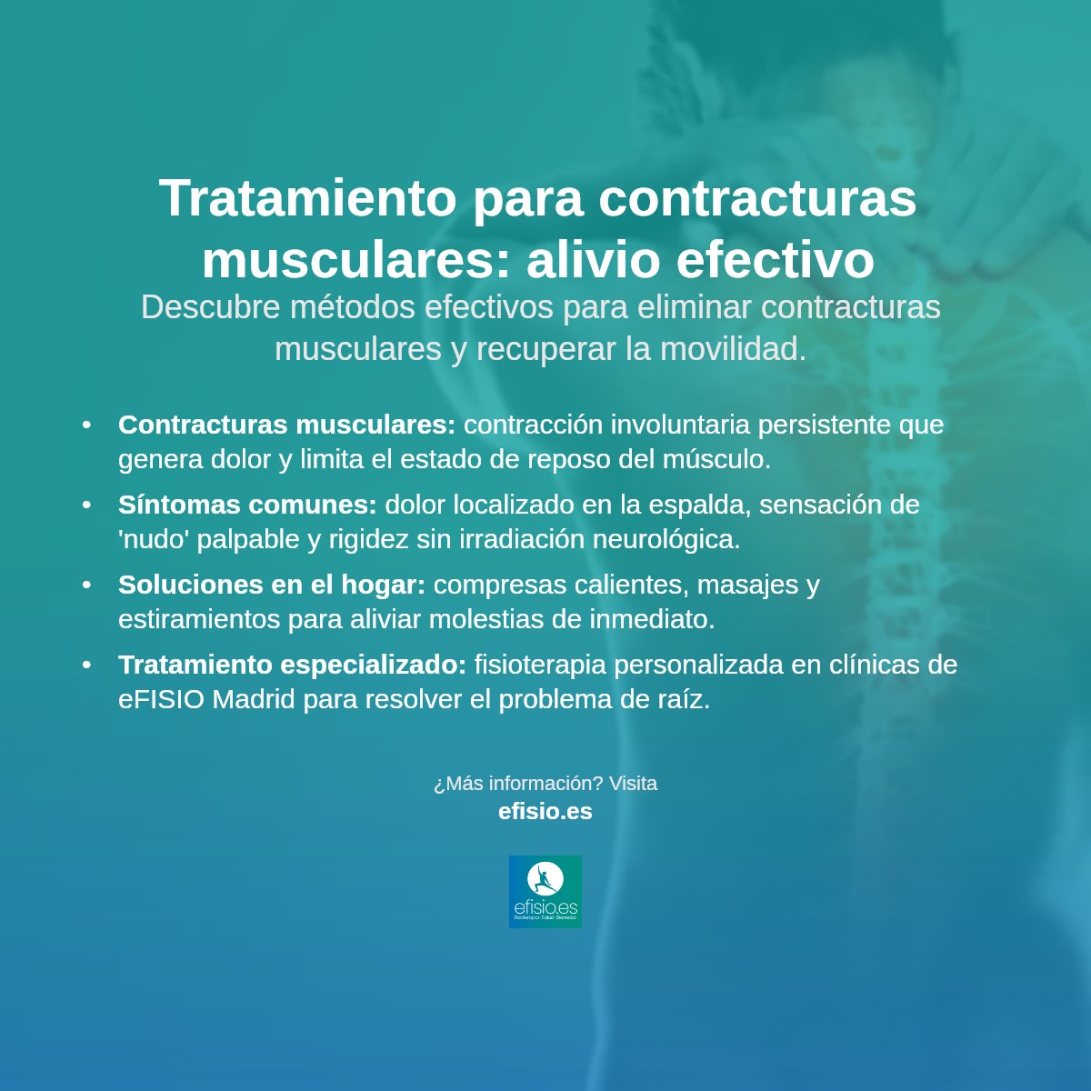 Imagen resumen sobre Contracturas musculares