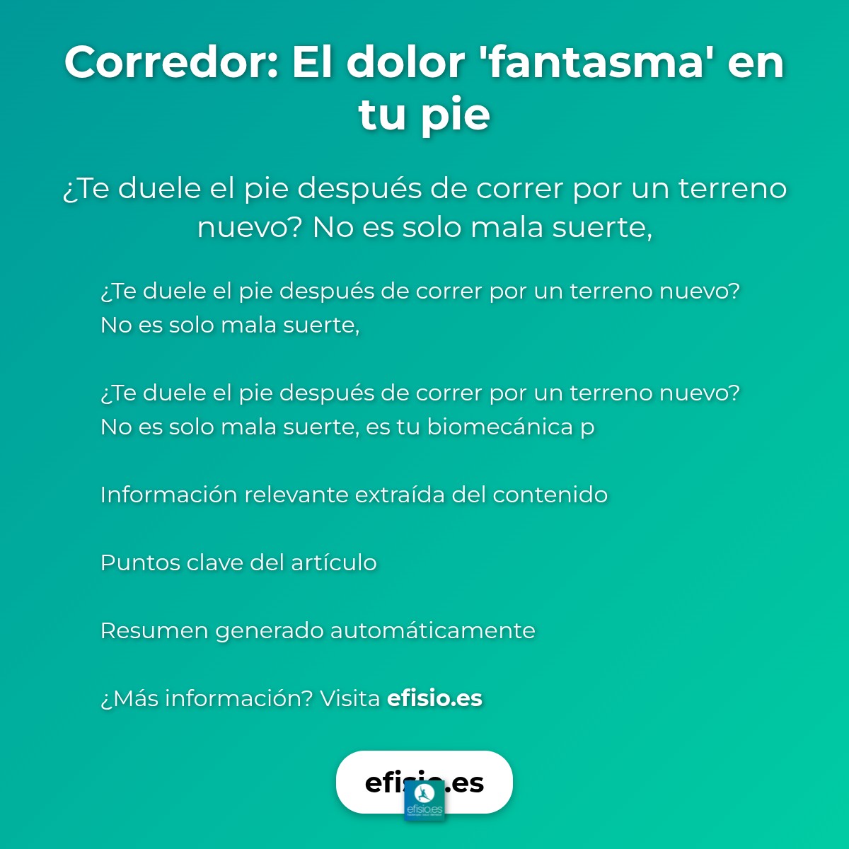 Corredor: El dolor 'fantasma' en tu pie