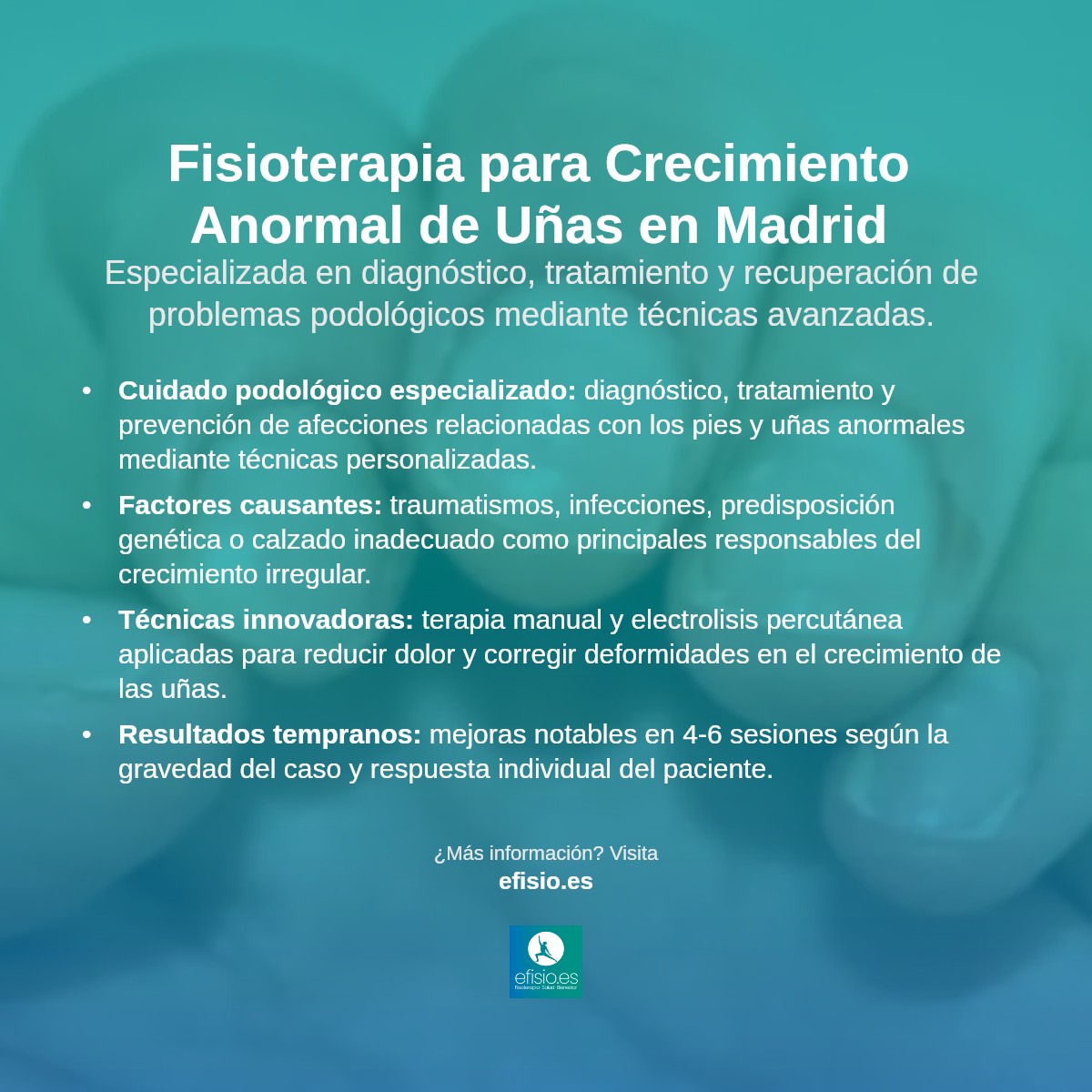 Imagen resumen sobre Crecimiento anormal de las uñas