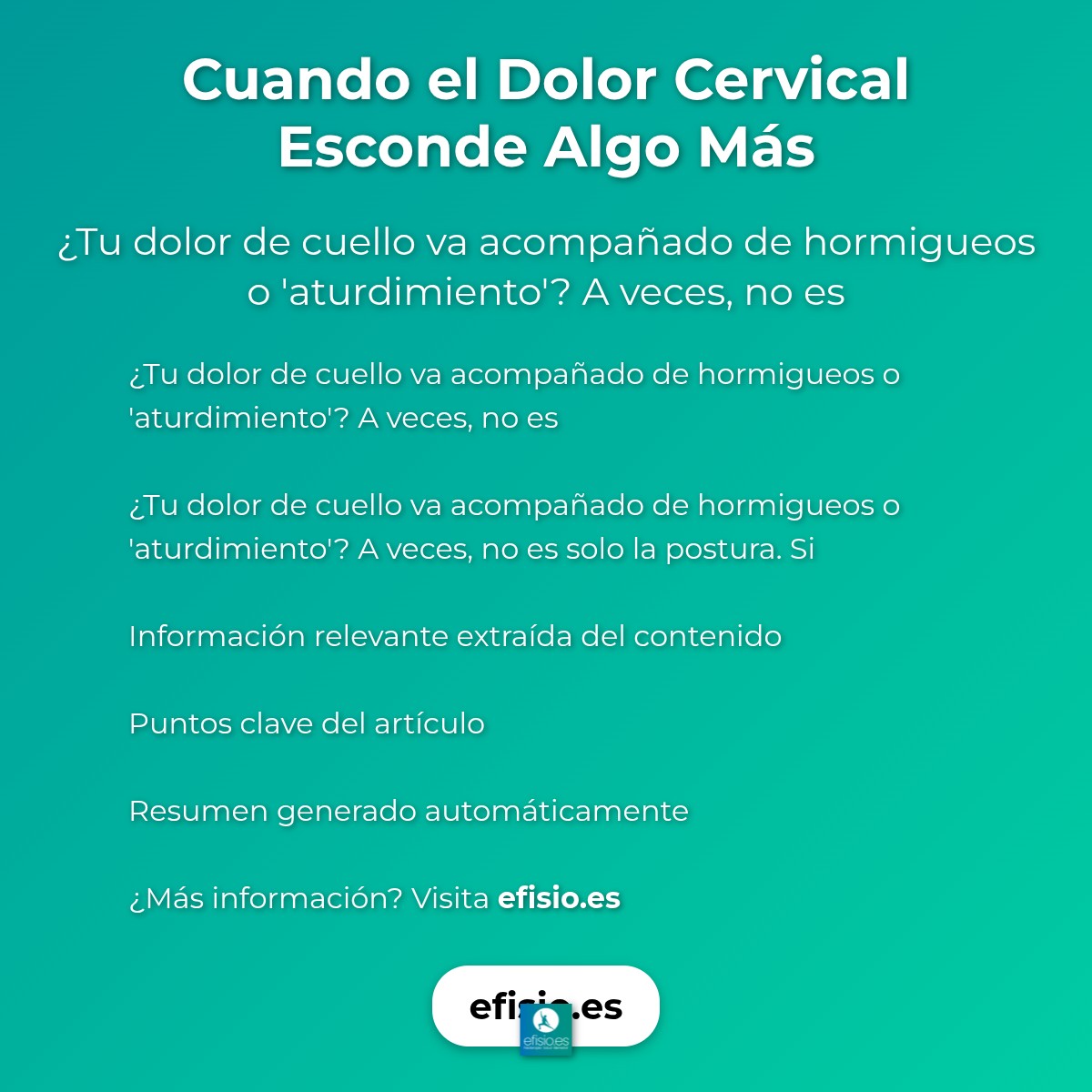 Cuando el Dolor Cervical Esconde Algo Más