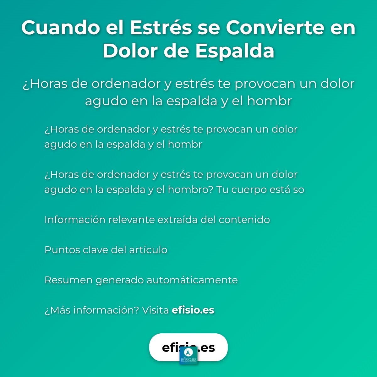 Cuando el Estrés se Convierte en Dolor de Espalda