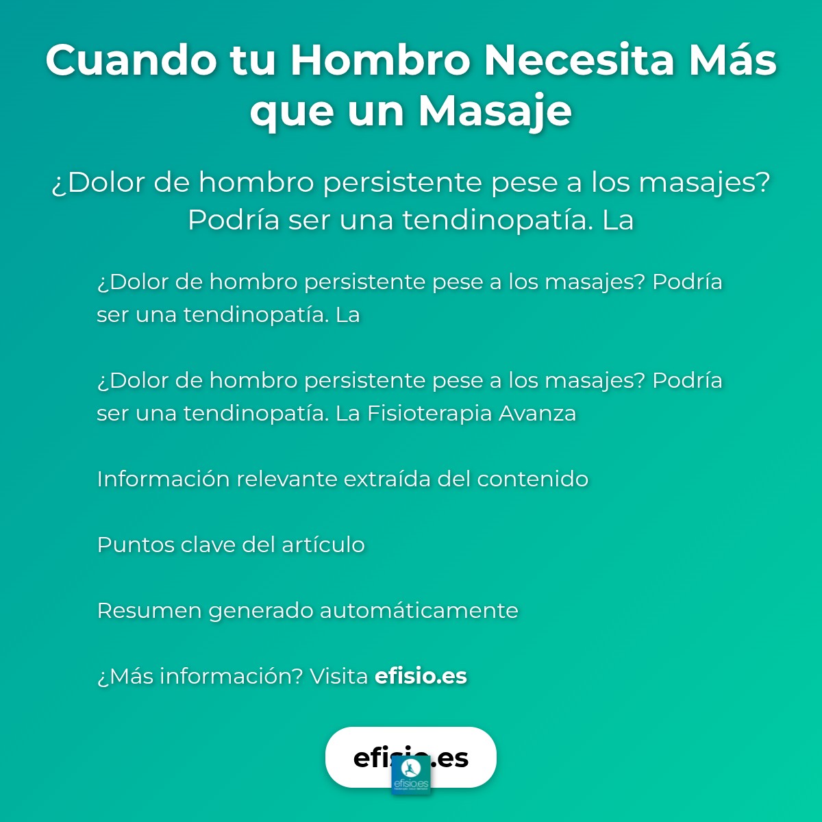 Cuando tu Hombro Necesita Más que un Masaje