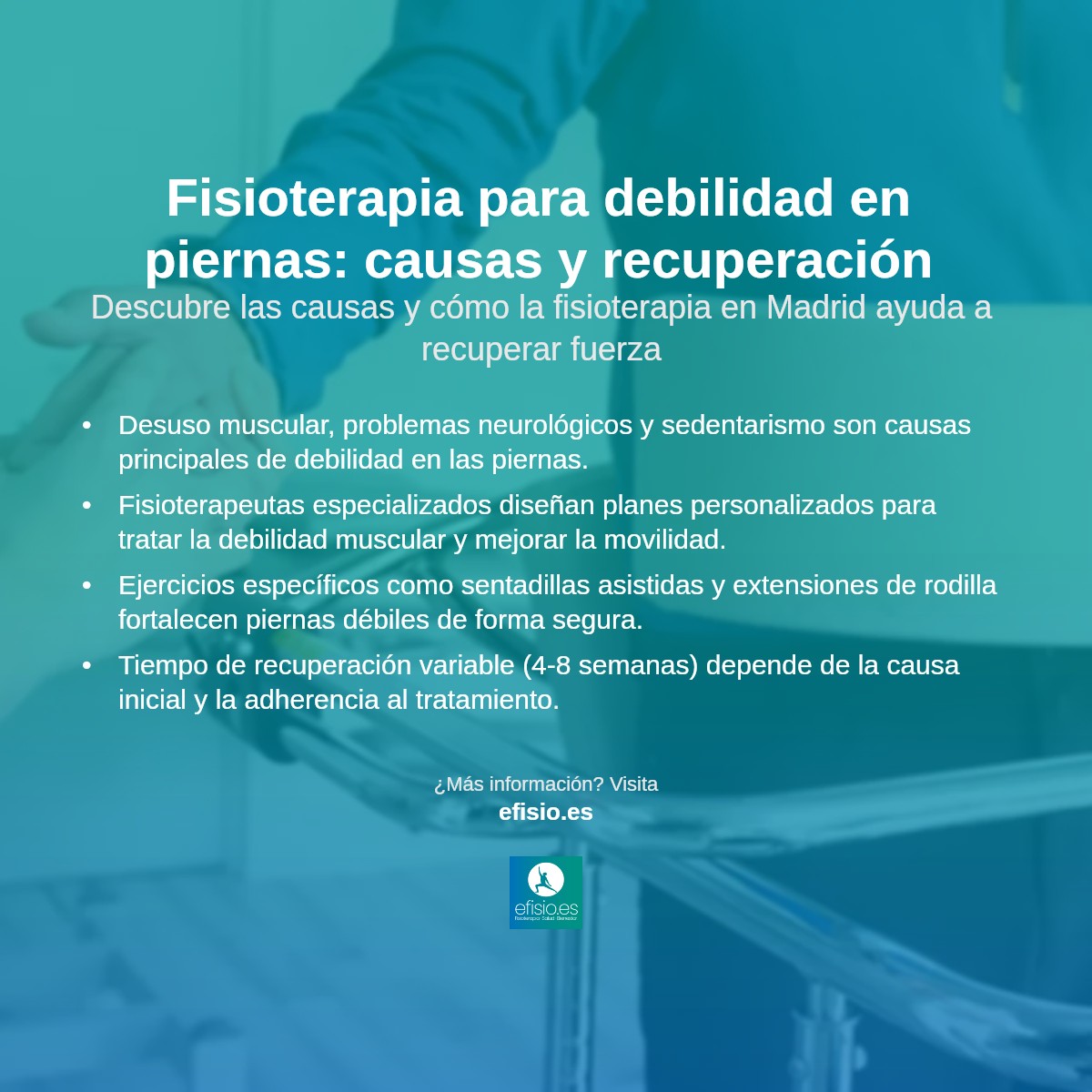 Imagen resumen sobre Debilidad en las piernas causas