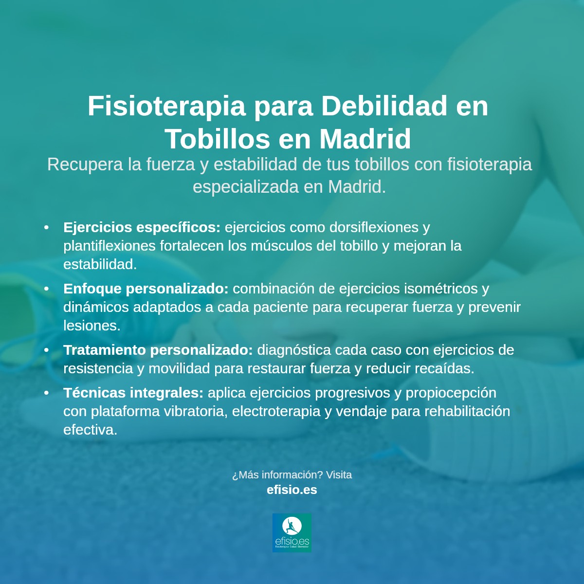 Imagen resumen sobre Debilidad en los tobillos