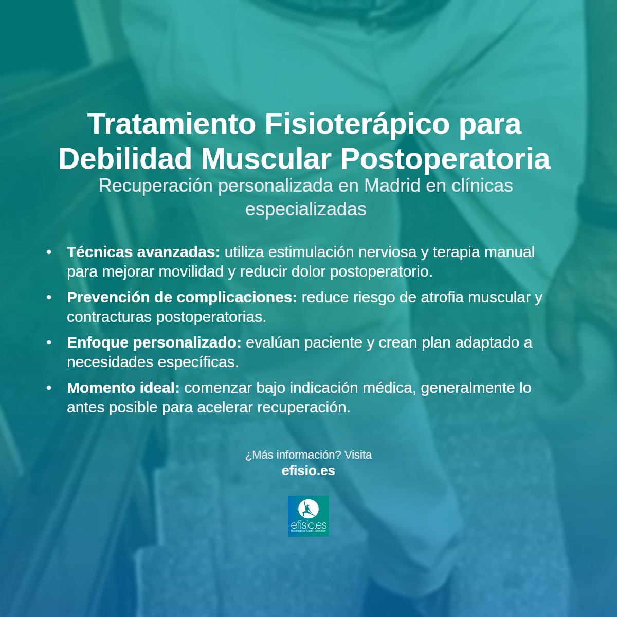 Imagen resumen sobre Debilidad muscular después de la cirugía