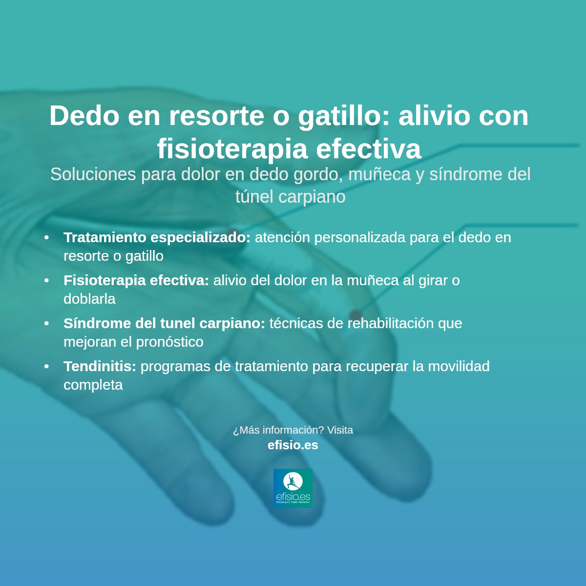 Imagen resumen sobre Dedo en resorte o gatillo