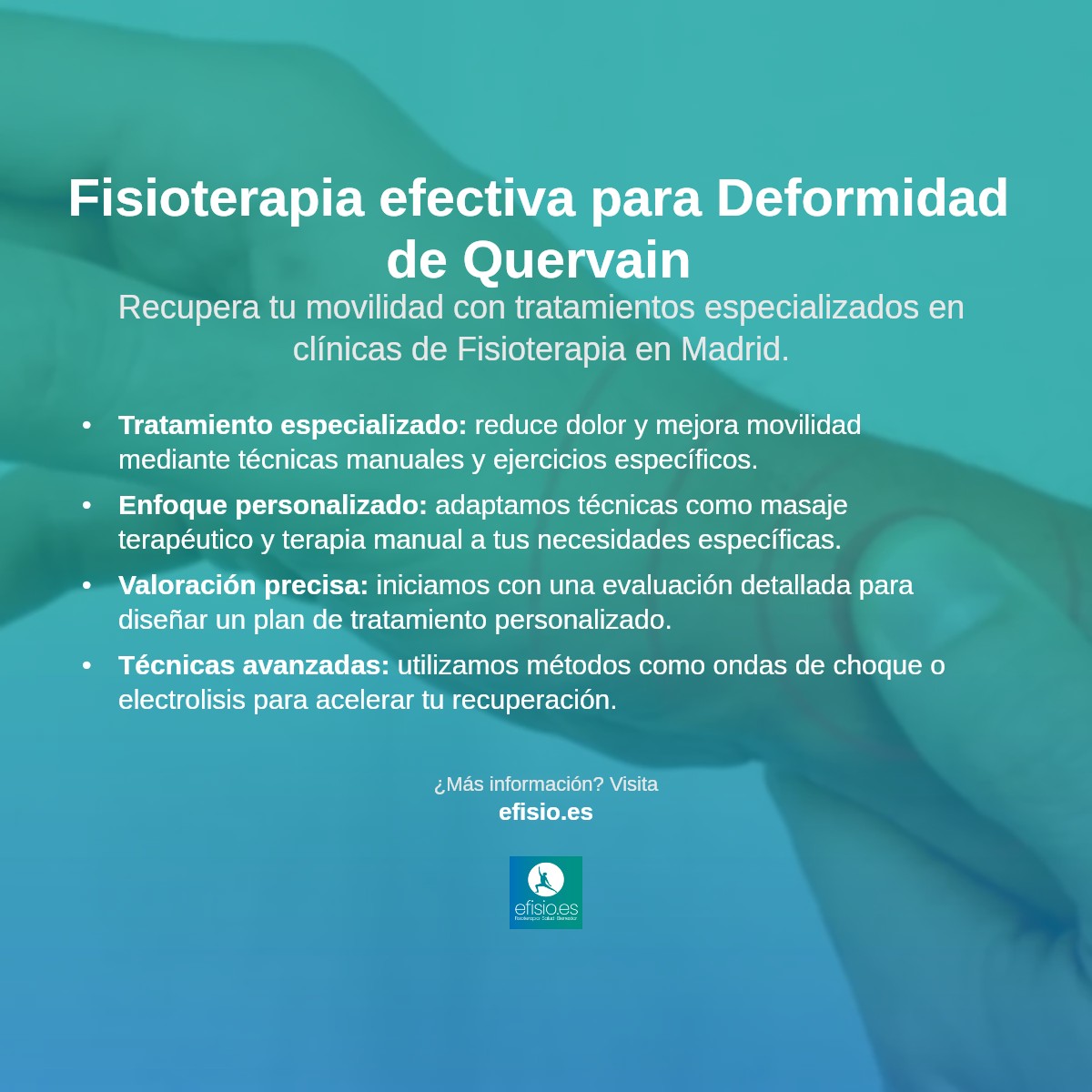 Imagen resumen sobre Deformidad de Quervain