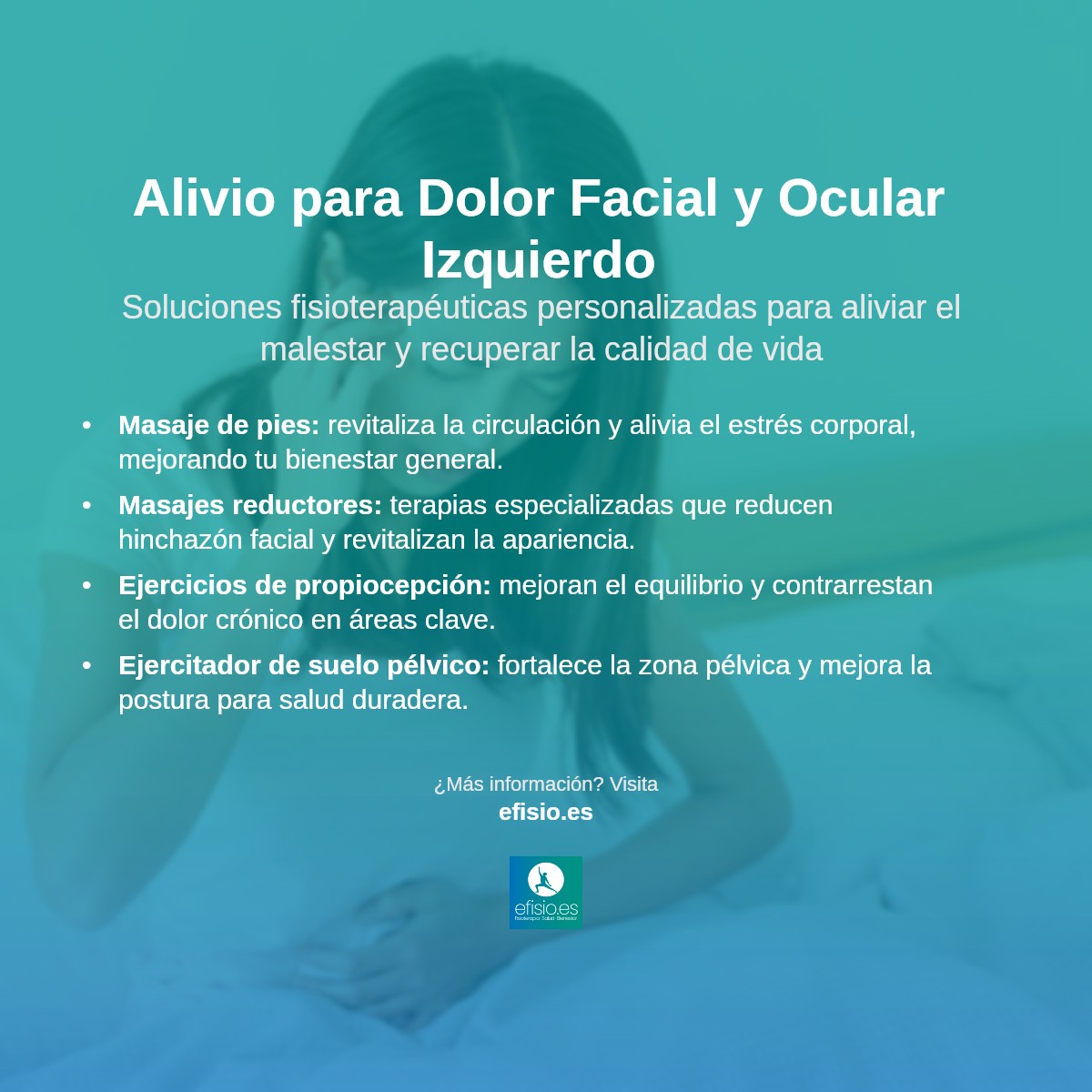 Imagen resumen sobre Descubriendo el Alivio: Soluciones Fisioterapéuticas para el Dolor Facial y Ocular Izquierdo