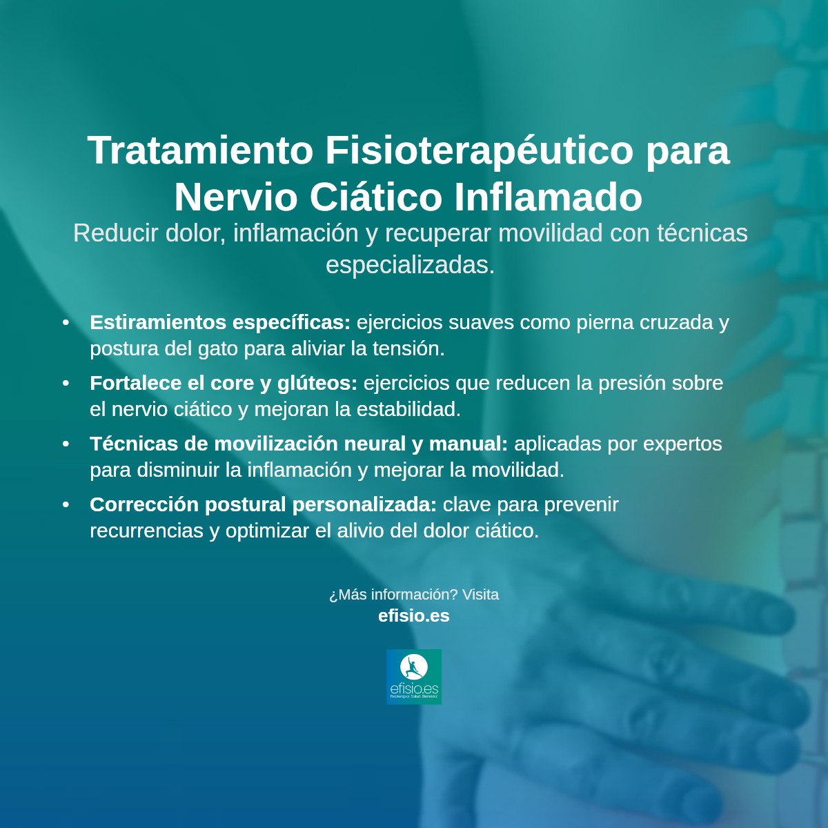 Imagen resumen sobre Desinflamar nervio ciatico