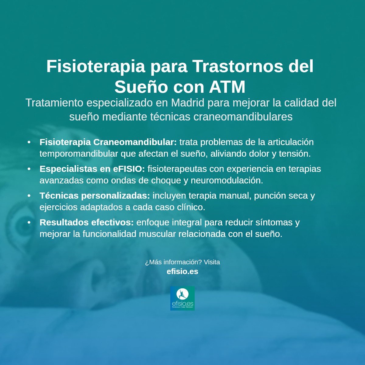 Imagen resumen sobre Desórdenes del sueño relacionados con problemas de ATM