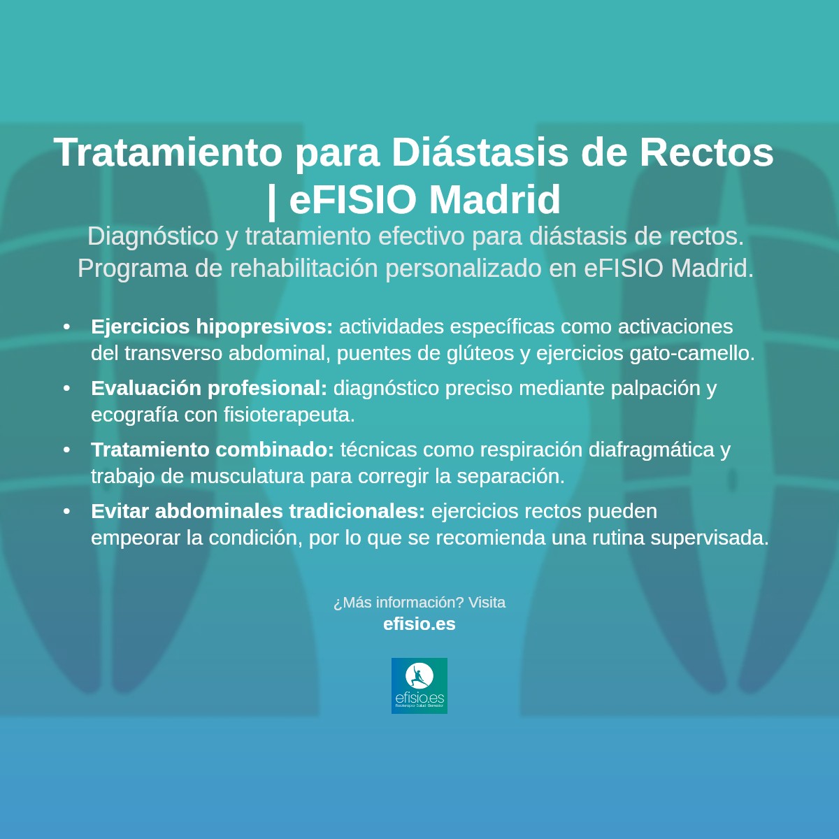 Imagen resumen sobre Diástasis de Rectos