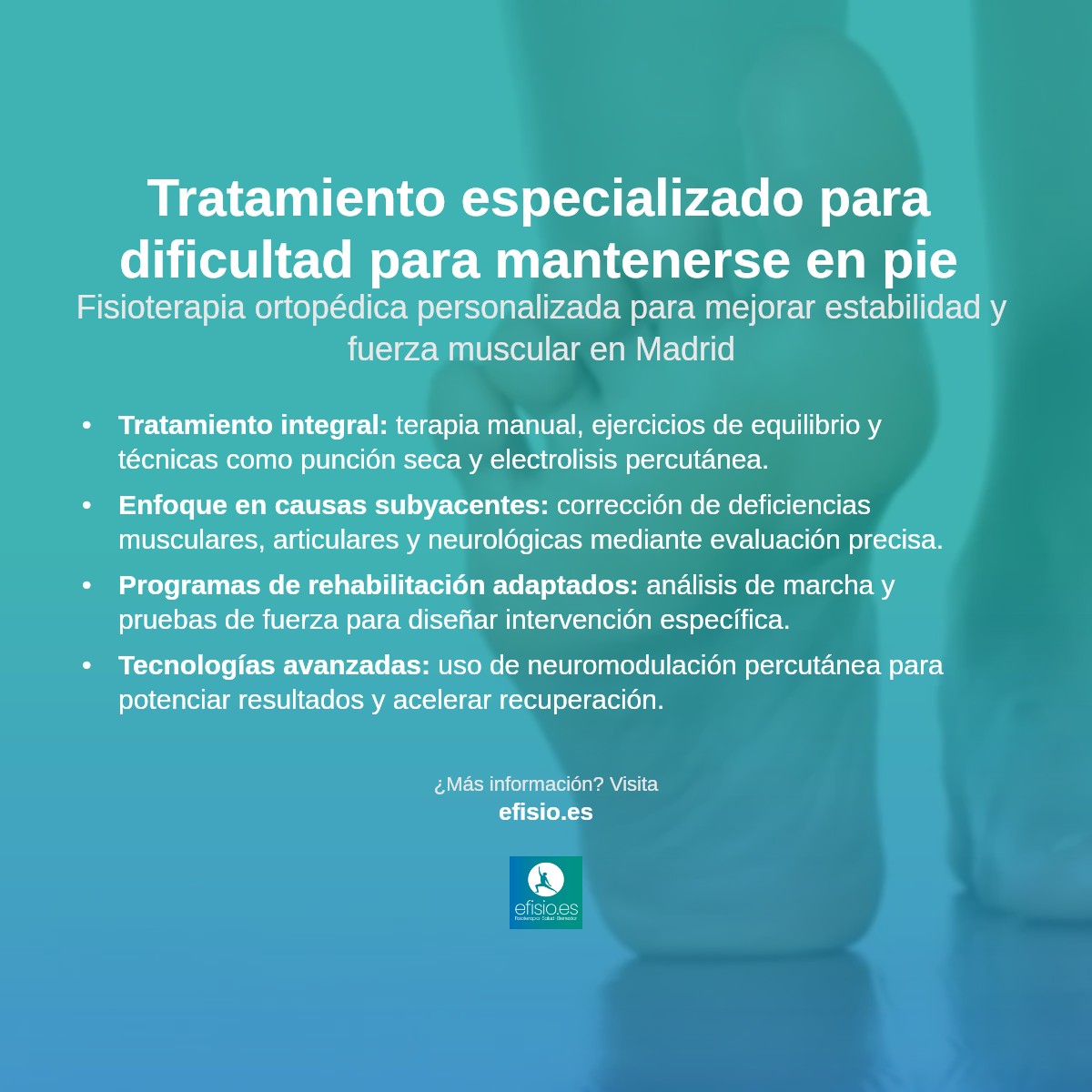 Imagen resumen sobre Dificultad para mantenerse en pie