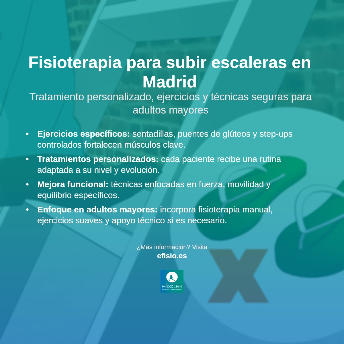 Imagen resumen sobre Dificultad para subir escaleras