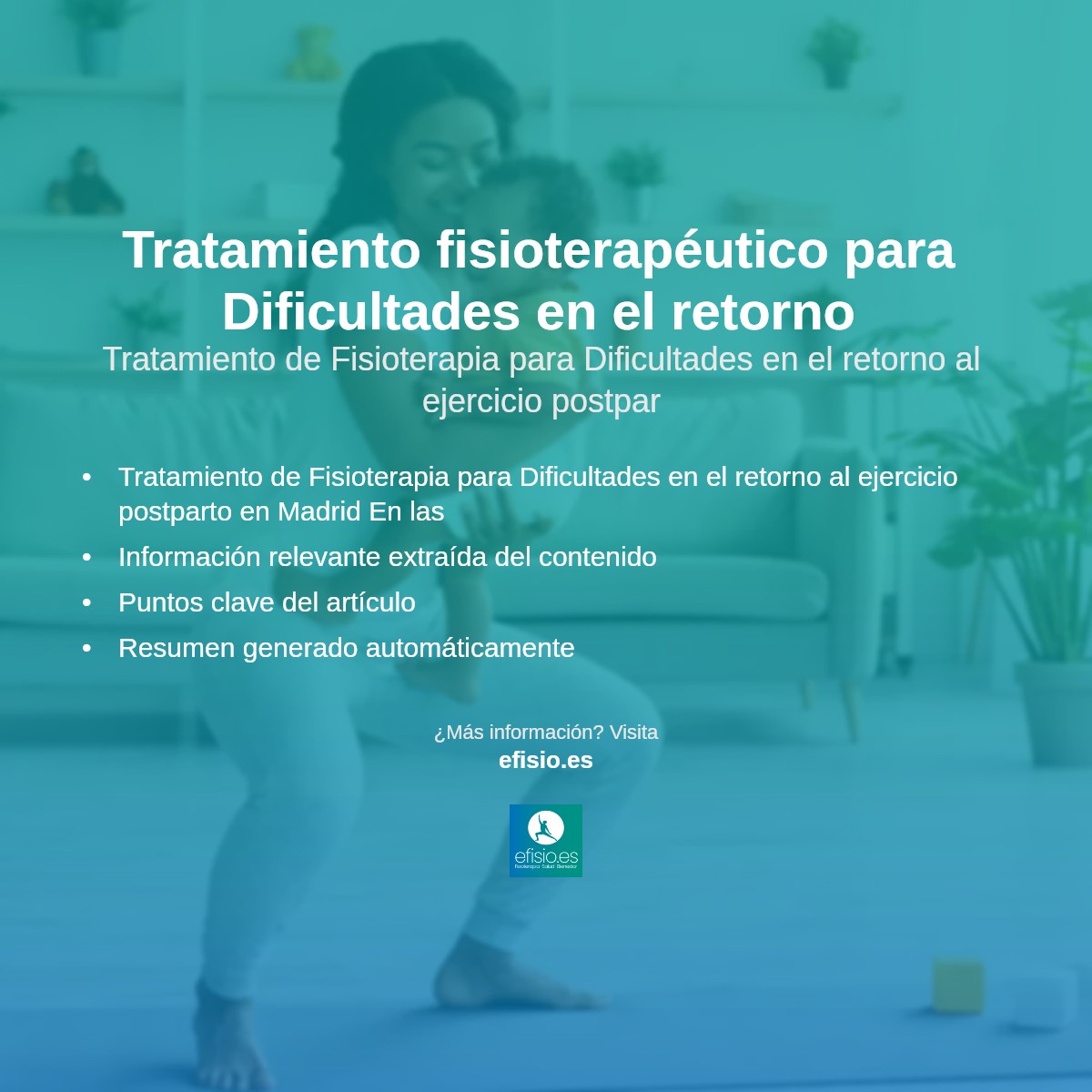 Imagen resumen sobre Dificultades en el retorno al ejercicio postparto