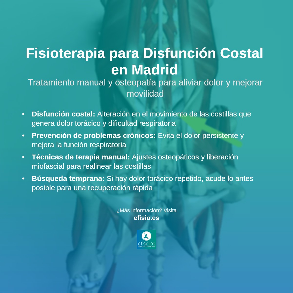 Imagen resumen sobre Disfunción costal