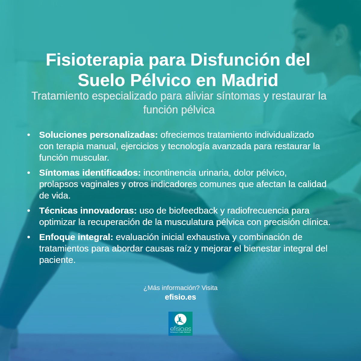 Imagen resumen sobre Disfunción del Suelo Pélvico