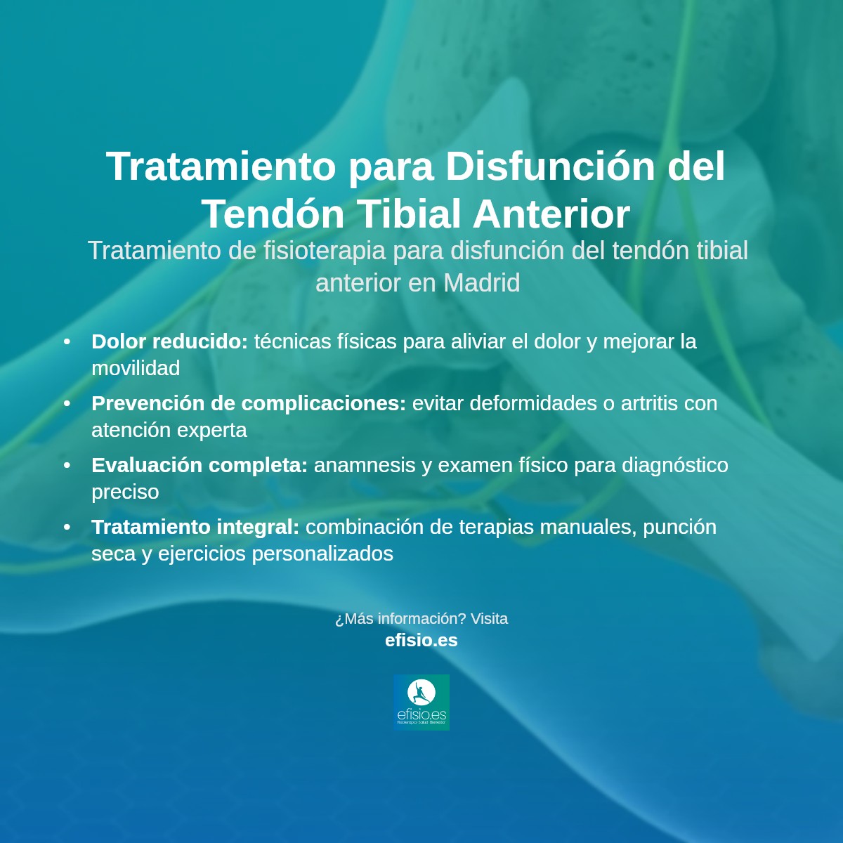 Imagen resumen sobre Disfunción del Tendón Tibial Anterior