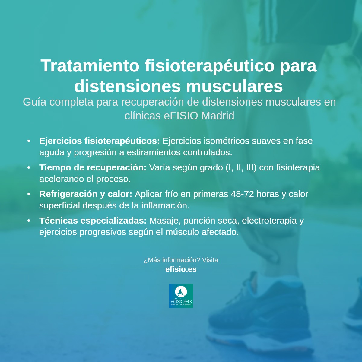 Imagen resumen sobre Distensiones musculares