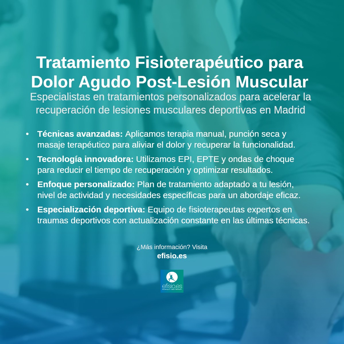 Imagen resumen sobre Dolor agudo post-lesión muscular