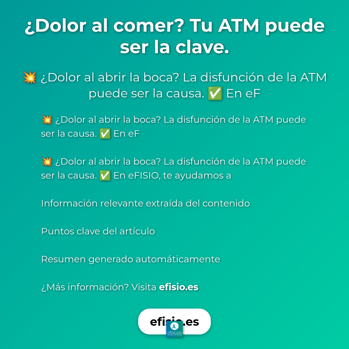 ¿Dolor al comer? Tu ATM puede ser la clave.