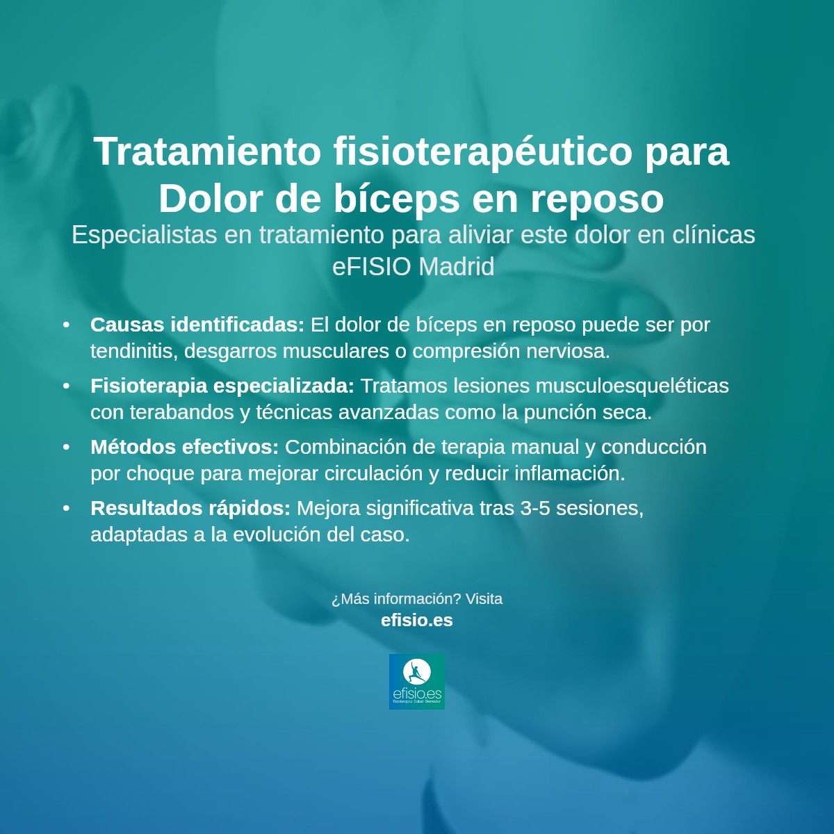 Imagen resumen sobre Dolor de bíceps en reposo