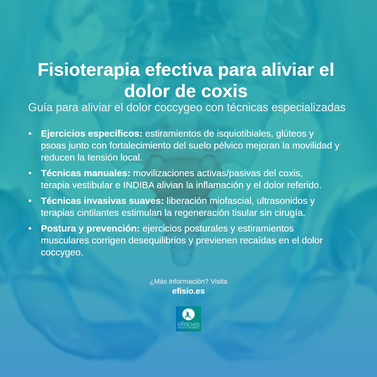 Imagen resumen sobre Dolor de coxis