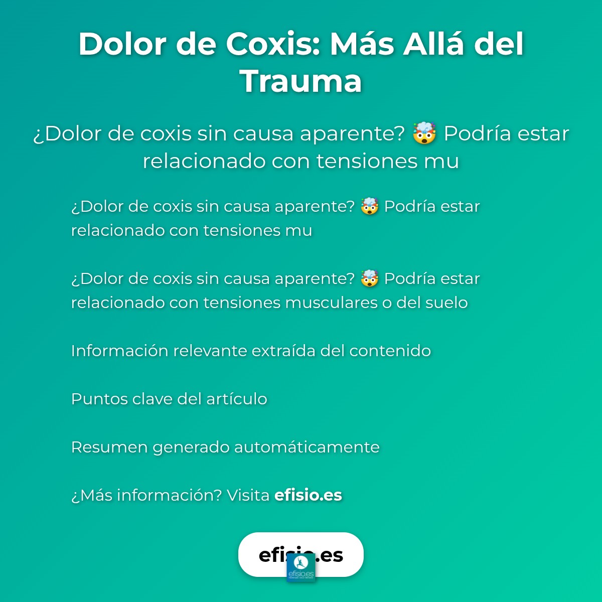 Dolor de Coxis: Más Allá del Trauma