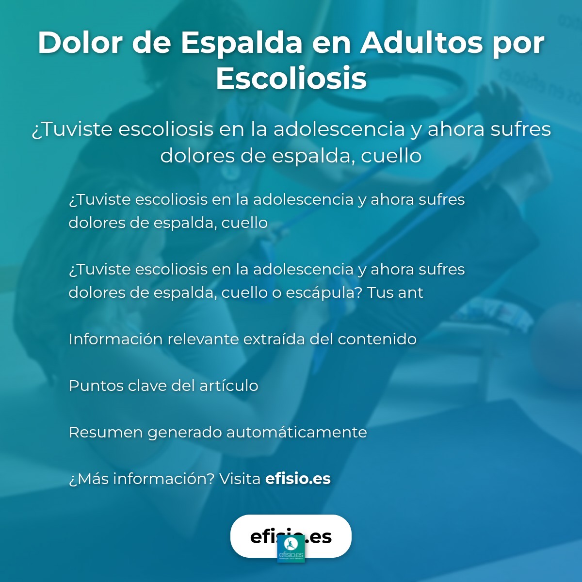 Dolor de Espalda en Adultos por Escoliosis