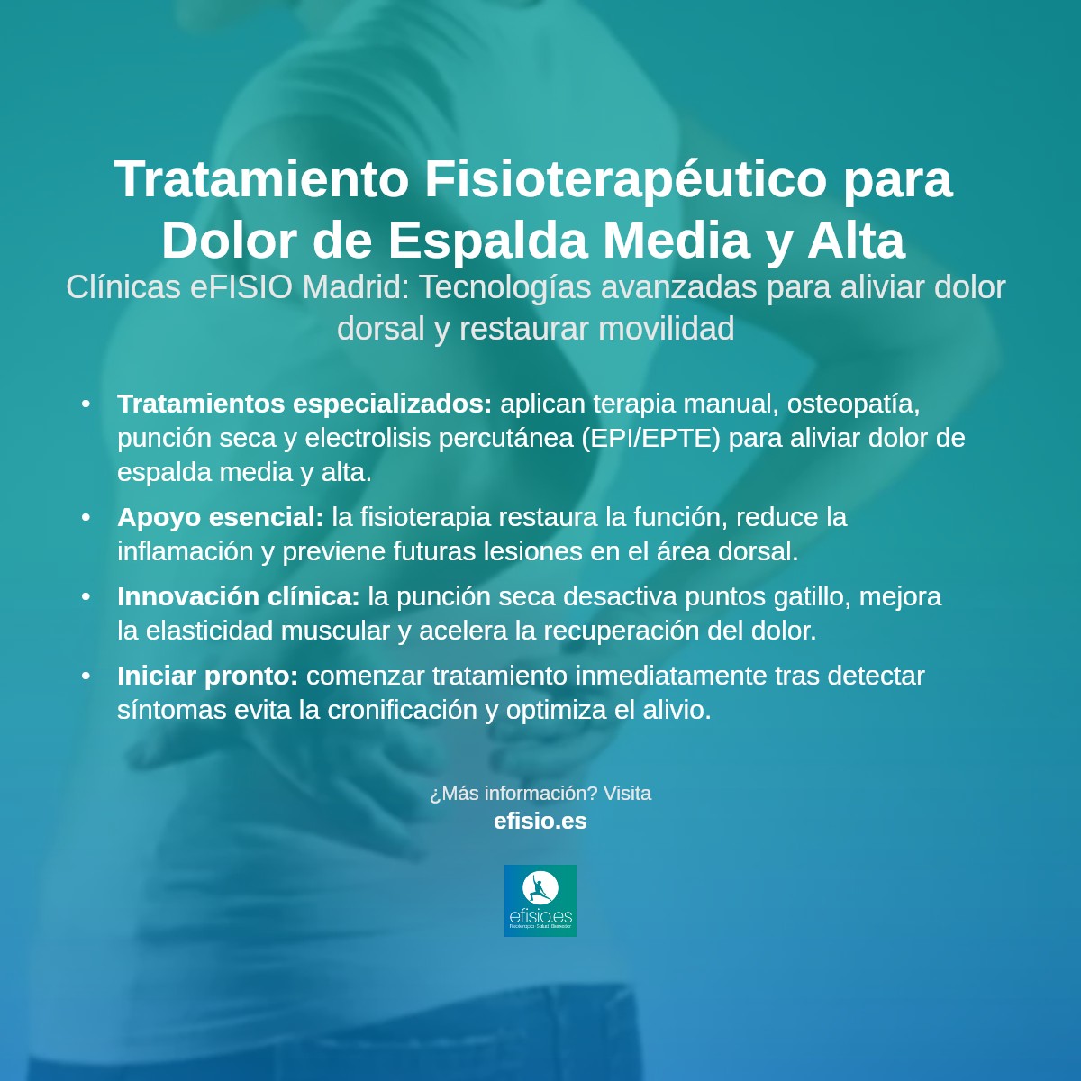 Imagen resumen sobre Dolor de Espalda Media y Alta