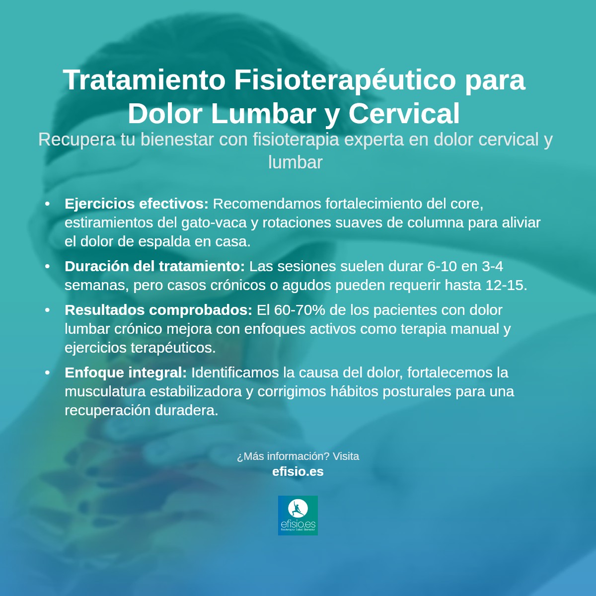 Imagen resumen sobre Dolor de espalda y cuello