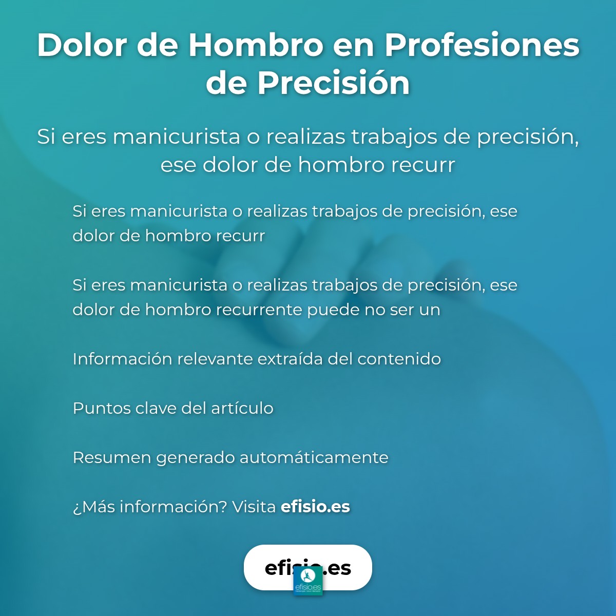 Dolor de Hombro en Profesiones de Precisión