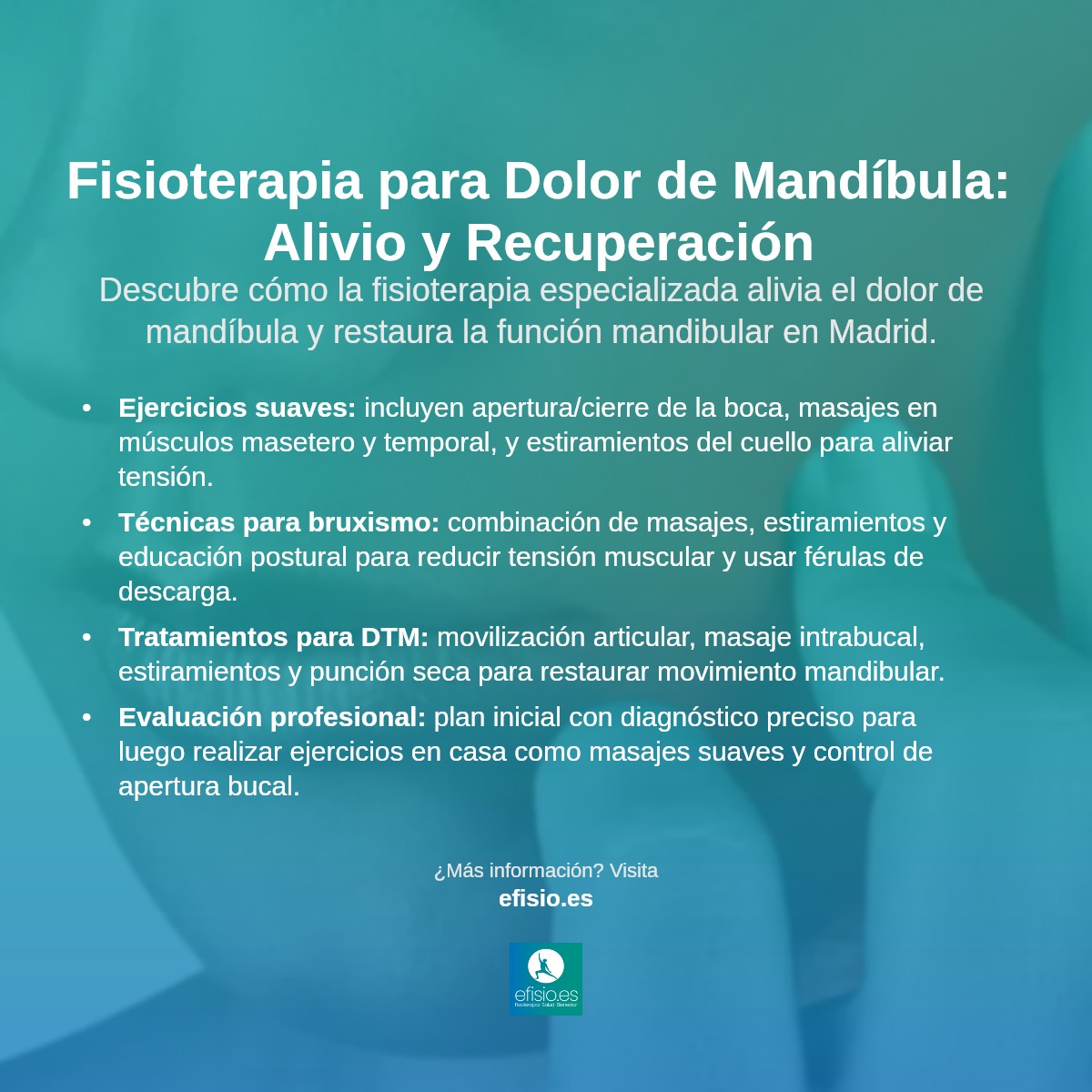 Imagen resumen sobre Dolor de mandíbula