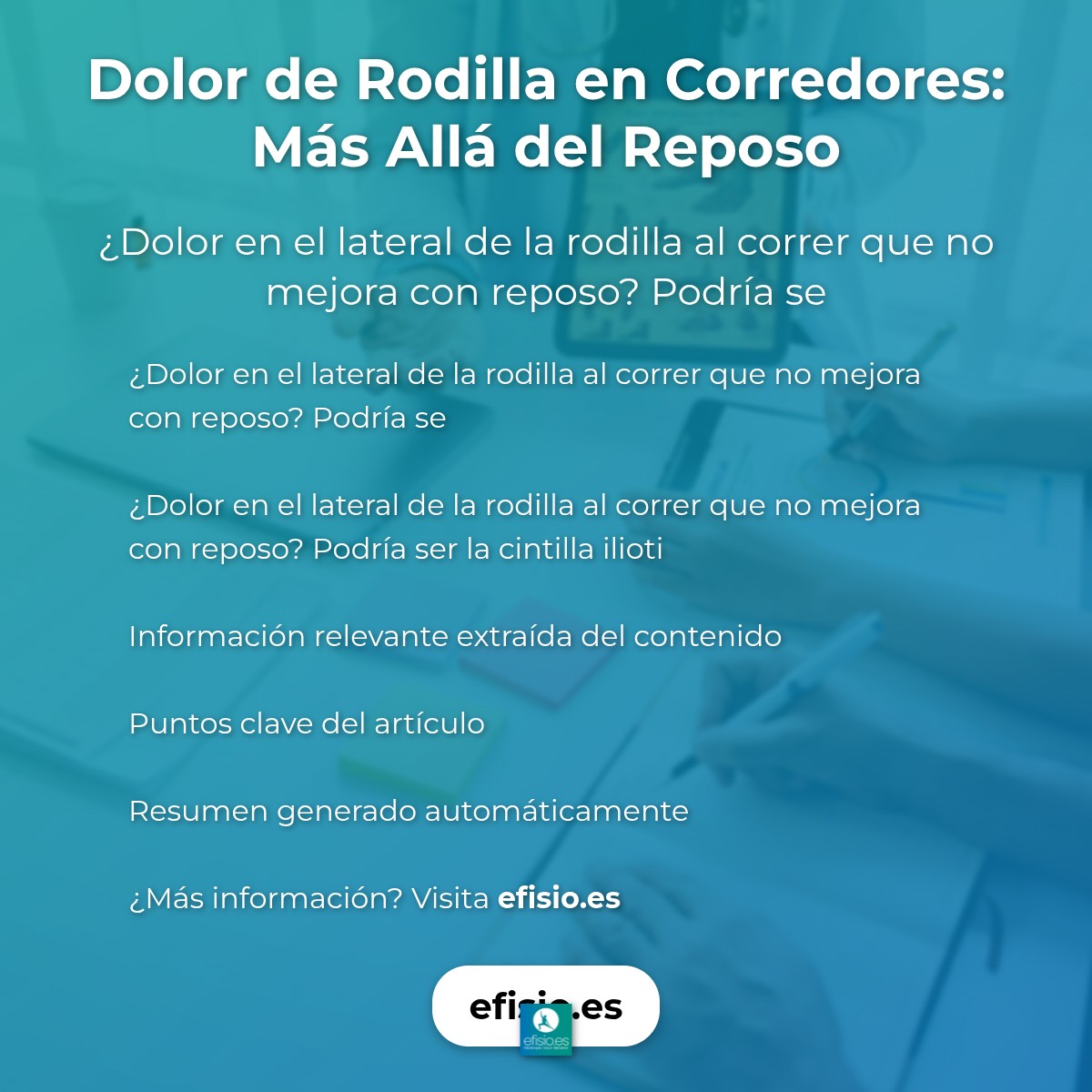 Dolor de Rodilla en Corredores: Más Allá del Reposo